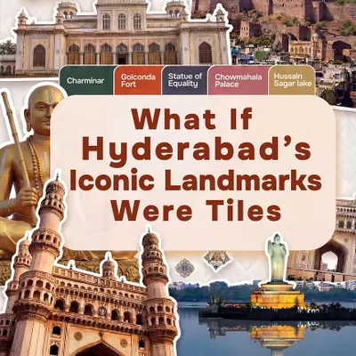 What if Hyderabad's iconic landmarks were tiles? This series reimagines the city's soul, from Charminar's geometry to Golconda's weathered stone, as patterns you can bring into your home.
