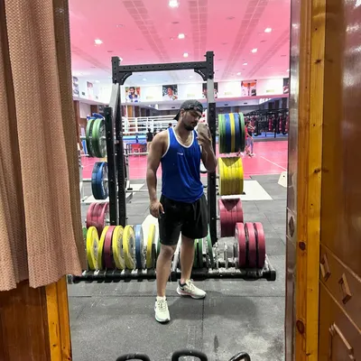 A quick selfie in the gym mirror at the NIS facility. The place is equipped with everything a serious athlete needs.