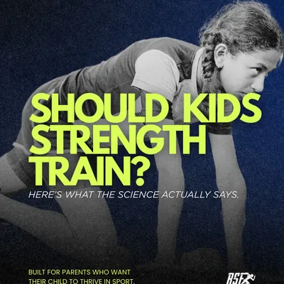 "Should kids strength train?" This is a question we hear often from parents. This infographic addresses the science behind youth strength training, explaining why it is not only safe but essential for long-term athletic development.