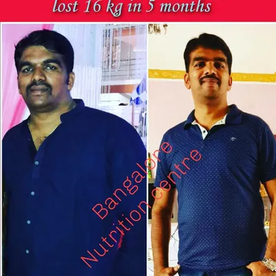 This is the power of a personalized weight management plan. My client, Mr. Vasanth, achieved this incredible 16 kg weight loss in just 5 months by combining our 80% nutrition and 20% workout formula. This is more than just fat loss; it's a new lease on an energetic, healthy life.