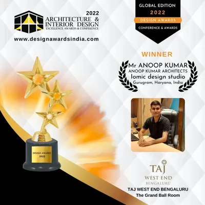 I was honored to be recognized as a winner at the 2022 Global Edition Design Awards for Architecture & Interior Design. This award is a testament to my firm's dedication to innovative and quality design.
