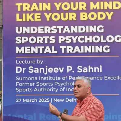 "Train Your Mind Like Your Body." Dr. Sanjeev P. Sahni, an acclaimed sports psychologist, leads a workshop on mental training. We equip our players with techniques to manage pressure, enhance concentration, and build the mental resilience required for high-stakes matches.