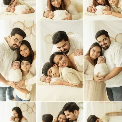 A collage of love. This collection of images from a family session tells the story of a beautiful morning spent capturing cuddles, kisses, and connections.