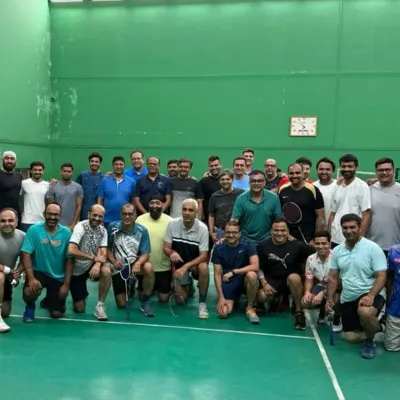 The full group from our friendly matches between Matunga Gymkhana and Chembur Gymkhana. It was a fantastic day of sport and camaraderie.