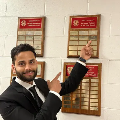 A proud moment being recognized as the Personal Trainer of the Year at York University. This award reflects my dedication to the science of training and my passion for helping people achieve their goals.