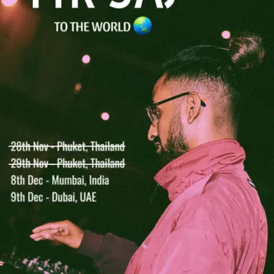 This tour poster captures a snapshot of my international journey, taking the AfroDesi sound from London to Phuket, Mumbai, and Dubai. Playing my music across the world is a dream come true.