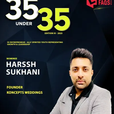 I am honored to be recognized as a nominee for the Event FAQs 35 Under 35 list. This acknowledgment fuels my passion for transforming a 45-year-old legacy into a trendsetting name in the wedding world.