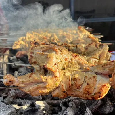 Have you tried our Full Malai Tandoori Chicken? A whole chicken marinated in creamy spices and grilled over charcoal until tender and juicy. This is available on pre-order only.