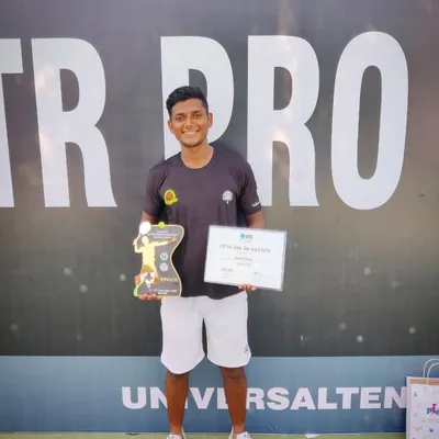 A huge victory for Ishaque Eqbal, winning the UTR Pro PTT $25K tournament in Madurai. This is a significant achievement on the professional tour.
