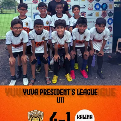 A dominant 4-1 victory for our Under 11 team in the Yuva President's League. A fantastic performance from our young champions.