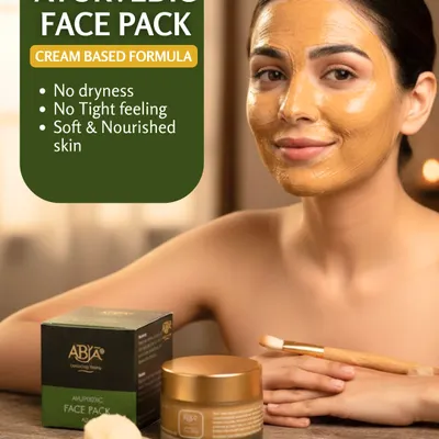 My Ayurvedic Face Pack has a unique cream-based formula. This means you get all the benefits of a traditional pack without any dryness or tight feeling, just soft, nourished skin.