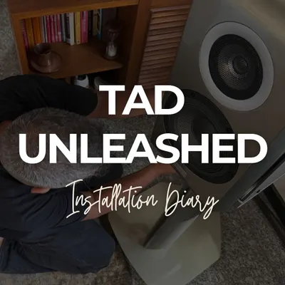 TAD Unleashed: An installation diary. This image captures the moment of truth as we set up a reference-grade TAD ME1 speaker system for a client in Bangalore.