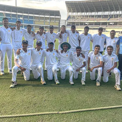 Posing with a youth cricket team after a successful campaign. It's incredibly rewarding to help shape the next generation of athletes and build their foundational skills.