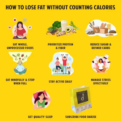 Here are a few simple tips to start your week right. From eating whole foods to managing stress, these small habits, along with our meals, can help you lose fat without counting calories.