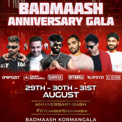 The official poster for the 6-year anniversary gala of Badmaash, one of my resident clubs. I was thrilled to be part of this massive three-night celebration.
