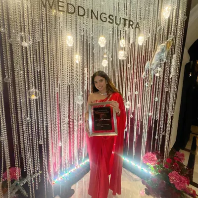 Holding my WeddingSutra award with so much pride. This recognition is a reminder of every sleepless night and every ounce of creativity poured into my brides' dreams.