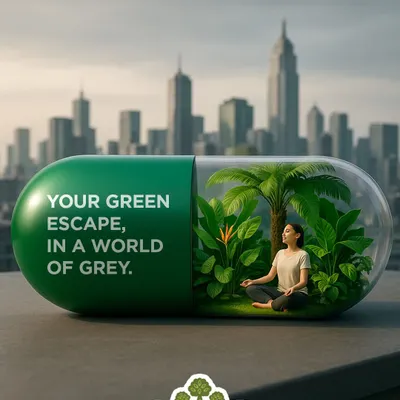 In a world of grey, I offer a green escape. Plants are like a dose of nature's medicine, a living sanctuary against the concrete jungle.