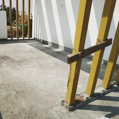 Before: A bare, empty terrace space at a home in Ramamurthy Nagar, waiting to be transformed.