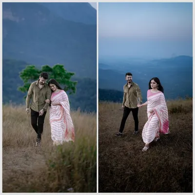 A pre-wedding shoot set against a stunning mountain landscape. We can travel to beautiful locations to create epic and romantic images that celebrate your relationship.