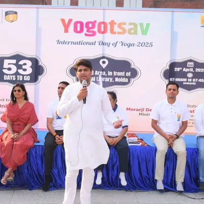 It was an honor to be invited to speak at the 'Yogotsav' event at Amity University, a countdown to the International Day of Yoga. Sharing the wisdom of yoga with a wider community is a core part of our mission at Spiritual Yoga Ashram.