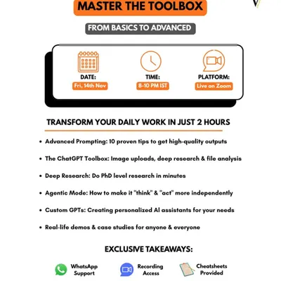 This advanced ChatGPT workshop is designed to turn you into a power user in just two hours. I cover everything from advanced prompting techniques and file analysis to creating your own custom GPTs for personalized tasks. This is how you make ChatGPT a truly intelligent assistant.