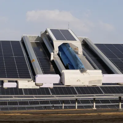 Our AI-powered robotic cleaning systems ensure that solar panels are free from dust and debris, maximizing energy absorption and output. This waterless technology is particularly effective in arid regions, conserving precious resources while boosting efficiency.