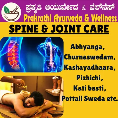 I offer a dedicated suite of treatments for spine and joint care. Therapies like Abhyanga, Kati Basti, and Pottali Sweda are specifically designed to address back pain, neck stiffness, and other orthopedic issues.