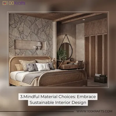 We believe in mindful material choices. This bedroom embraces sustainable design with natural textures like rattan and wood, creating a space that breathes.