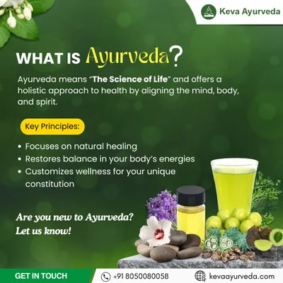 What is Ayurveda? This graphic provides a simple answer: it is "The Science of Life." I explain its key principles, including its focus on natural healing and restoring balance to create customized wellness for your unique constitution.