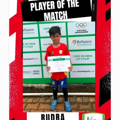 Congratulations to Rudra Sharma from our U-7 team for winning "Player of the Match" in the RFYL for his brilliant defending skills.