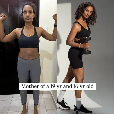 A mother of a 19 and 16-year-old, this client proved that it is never too late to build the strongest version of yourself. She gained energy, confidence, and became a powerful role model for her children.