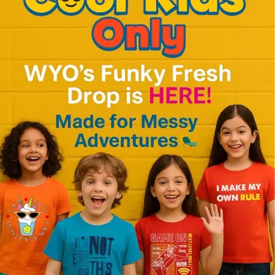 My funky fresh drop is here for the cool kids. This group of friends is showing off their unique styles with tees like "I Make My Own Rule" and a cool gamer design.