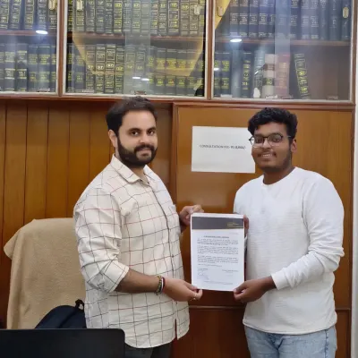 Congratulations to our intern on successfully completing his journey with us. His hard work and passion for justice have been impressive, and I am confident he is on his way to becoming a remarkable lawyer.