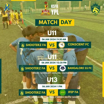 It's match day in the KSFA Youth Premier League. Our U-11 and U-13 teams are ready for back-to-back clashes, a true test of their endurance and skill.