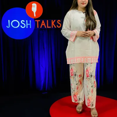 On the set of Josh Talks, where I was invited to speak on the critical issue of women's safety. The talk will be streaming soon.