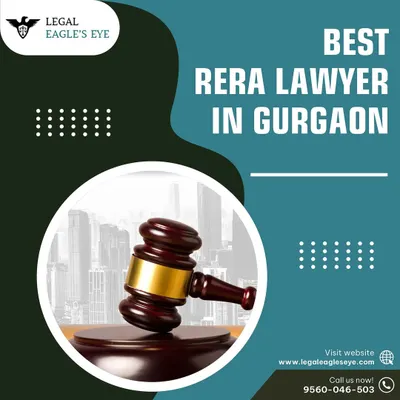 The gavel against a city skyline represents our expertise in RERA law. We are the best RERA lawyers in Gurgaon for handling compliance issues and filing suits against developers, ensuring your rights under the Real Estate Regulatory Authority are upheld.