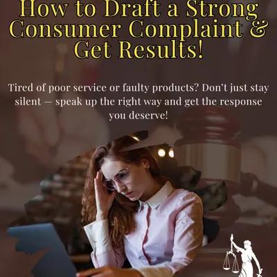 If you've been let down by a faulty product or poor service, this is your starting point. I help you structure your consumer complaint to ensure it is clear, professional, and gets the attention it deserves.