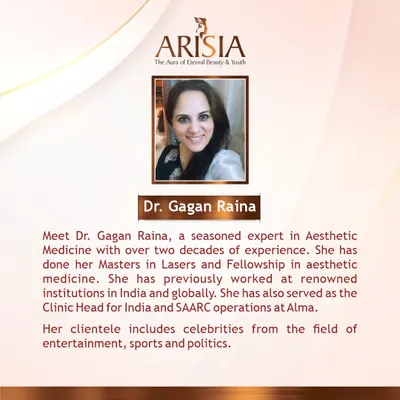 A brief introduction to my background and expertise. I hold a Masters in Lasers and a Fellowship in aesthetic medicine, and I have had the privilege of serving as a Clinic Head for major aesthetic brands and treating a diverse clientele.