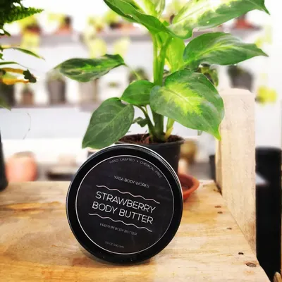 This handcrafted Strawberry Body Butter is made with natural ingredients for premium, organic body care. It is completely chemical-free, offering a simple and honest way to moisturize your skin.
