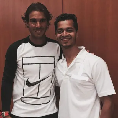 A throwback to the 2015 US Open with the legendary Rafael Nadal. It's an honor to have met and been inspired by one of the greatest athletes of all time. His legacy will inspire generations.
