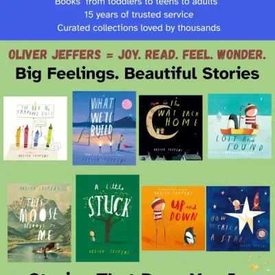 Explore the wonder, whimsy, and warmth of Oliver Jeffers' books. From "Lost and Found" to "How to Catch a Star," these beautifully illustrated stories are journeys into kindness, curiosity, and connection, perfect for readers aged 3 to 8.