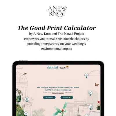 Introducing The GoodPrint Calculator, a tool we developed to empower you to make sustainable choices by providing transparency on your wedding's environmental impact.