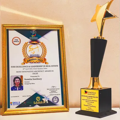 We were thrilled to receive the 'Most Innovative Architect Award' for 2023 from the Golden Aim Awards for excellence and leadership in real estate.