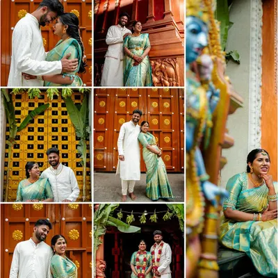 A beautiful & vibrant engagement of Bhavana & Jayanth ❤️