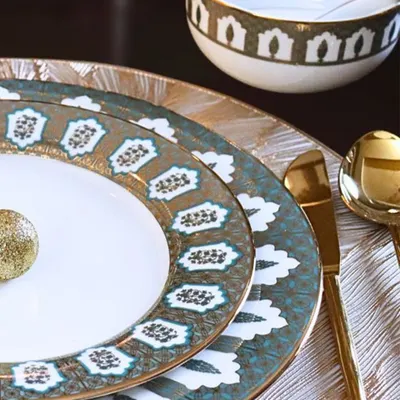 Introducing my new luxury dining collection, Ichkan. This image showcases the fine craftsmanship and timeless elegance of the dinnerware, where heritage artistry meets modern sophistication to elevate every meal into an unforgettable moment.