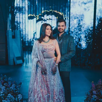 A portal to another world. The couple walked into their sangeet like they were stepping into a cinematic universe, and that was entirely the point.