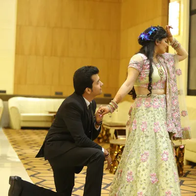 A classic romantic pose from a pre-wedding shoot. The confidence our couples gain on the dance floor often shines through in their photos.