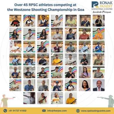 We are proud to have over 45 of our athletes competing at the Westzone Shooting Championship in Goa. This strong showing represents the dedication and focus of our entire team, from rising stars to experienced competitors.