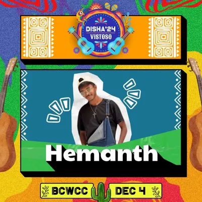 Here's the official poster from when I was invited to be the Western Group Dance Judge for Disha'24 at BCWCC. It's an honor to help guide the next wave of dancers.