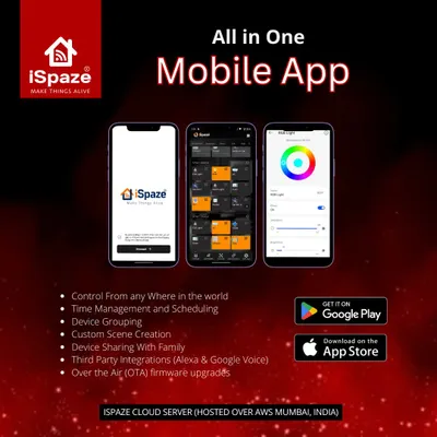 My all-in-one mobile app is the brain of the system. It allows control from anywhere, scheduling, scene creation, family sharing, and works with Alexa and Google Voice.